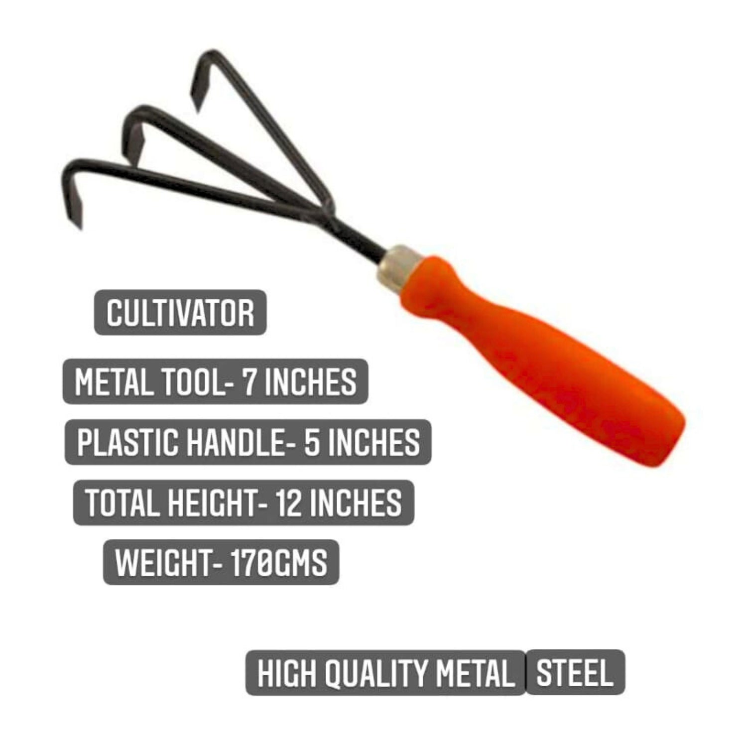 Hand Cultivator with Plastic Handle - Essential Gardening Tool