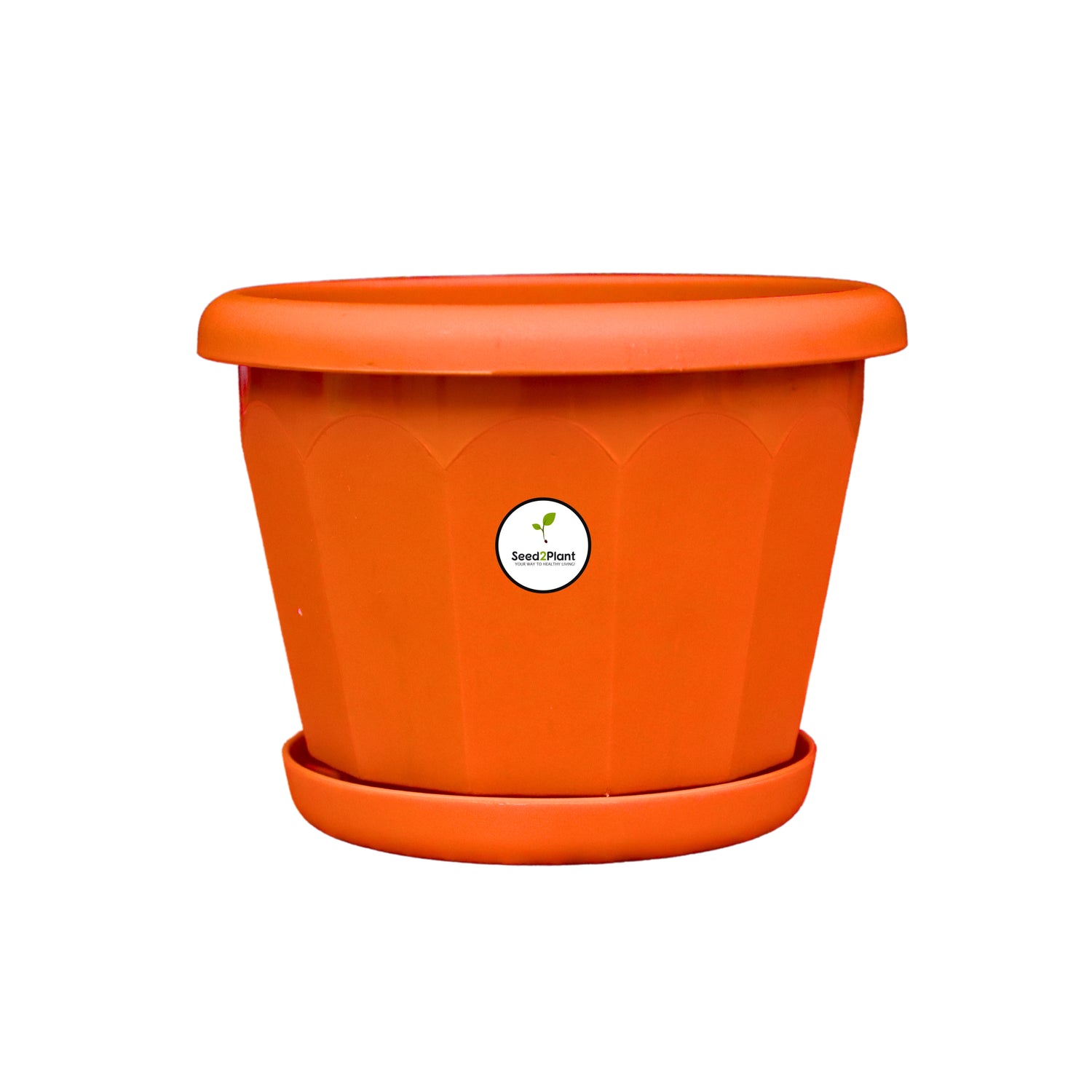 8 Inch Lotus Planter - Terracotta Colour