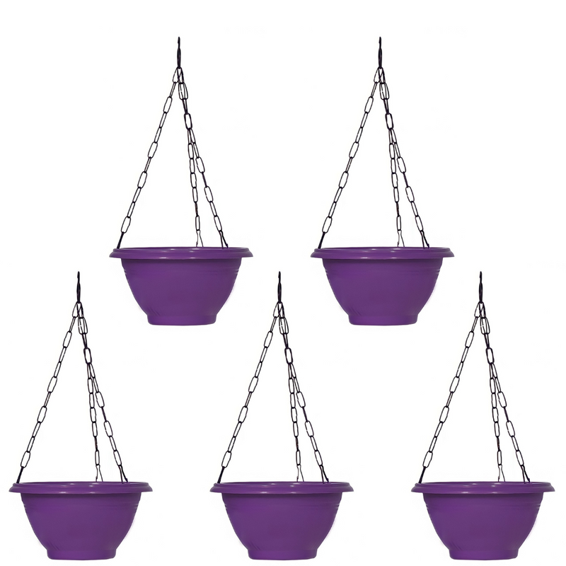Plastic Hanging Planter Pot Plain Smart Model - Violet Color