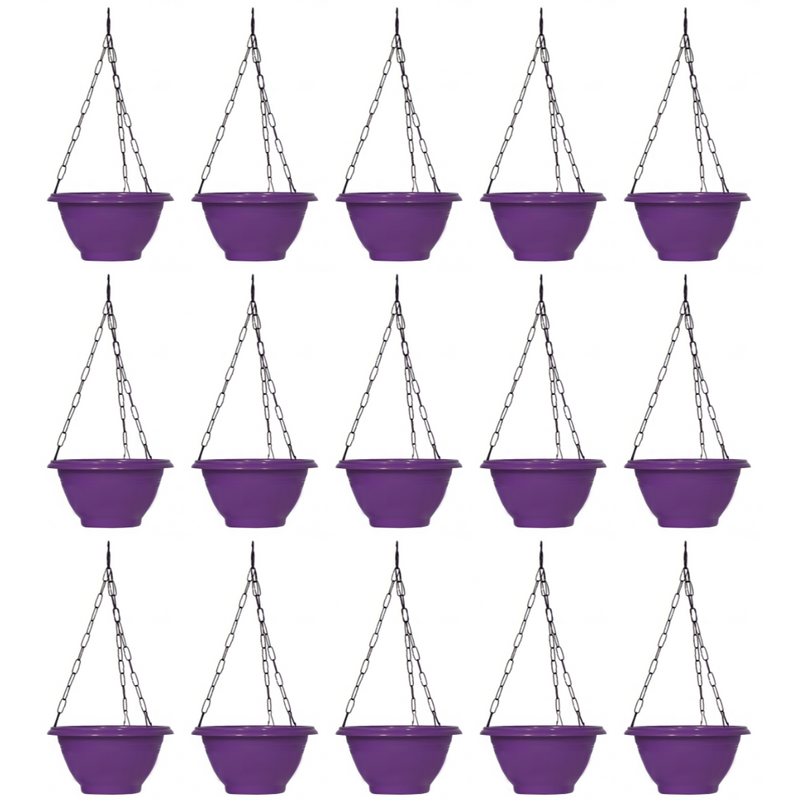 Plastic Hanging Planter Pot Plain Smart Model - Violet Color