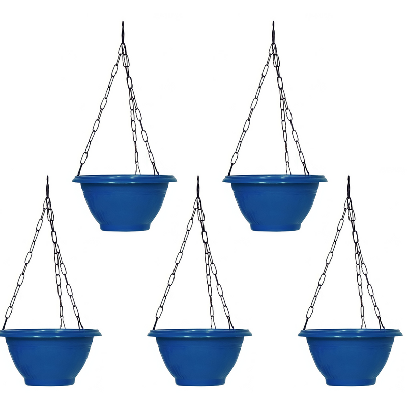 Plastic Hanging Planter Pot Plain Smart Model - Blue Color