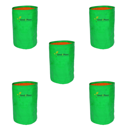 12x24 Inches (1x2 Ft) (pack of 5) - 220 GSM HDPE Round Grow Bag