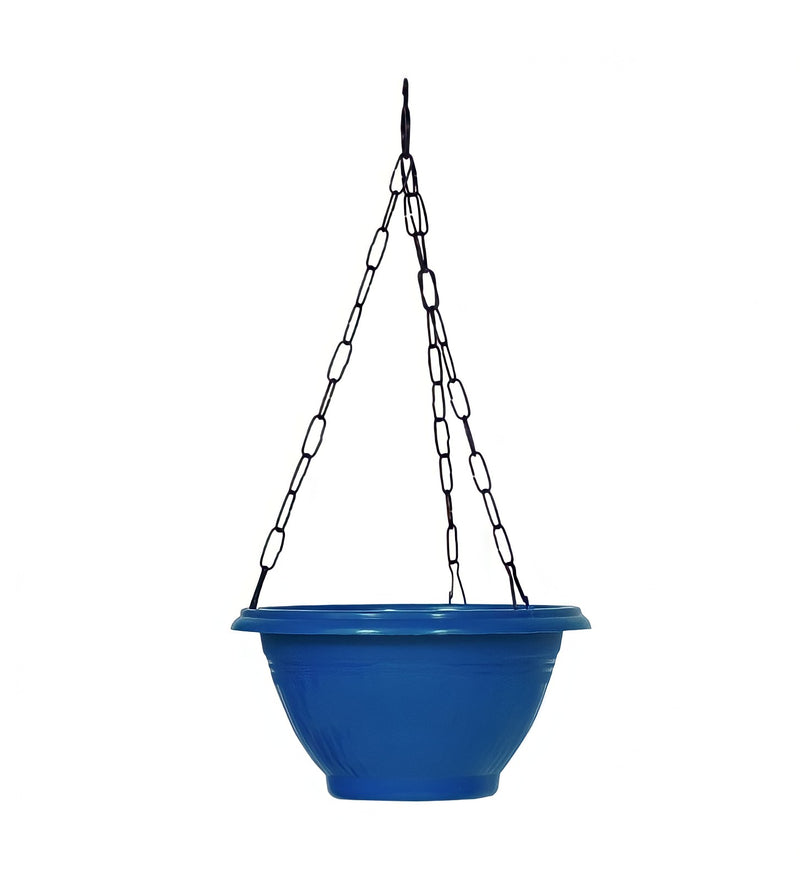 Plastic Hanging Planter Pot Plain Smart Model - Blue Color