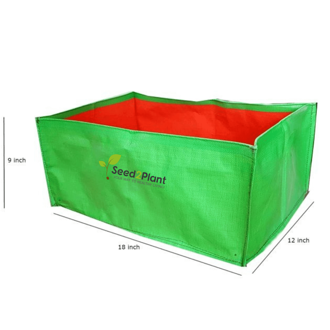 HDPE Rectangle Grow bags in various sizes.