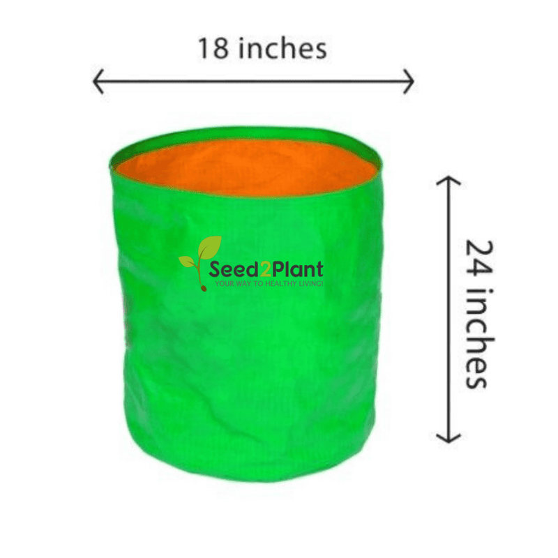 18x24 Inches (1½x2 Ft) (pack of 10)- 220 GSM HDPE Round Grow Bag