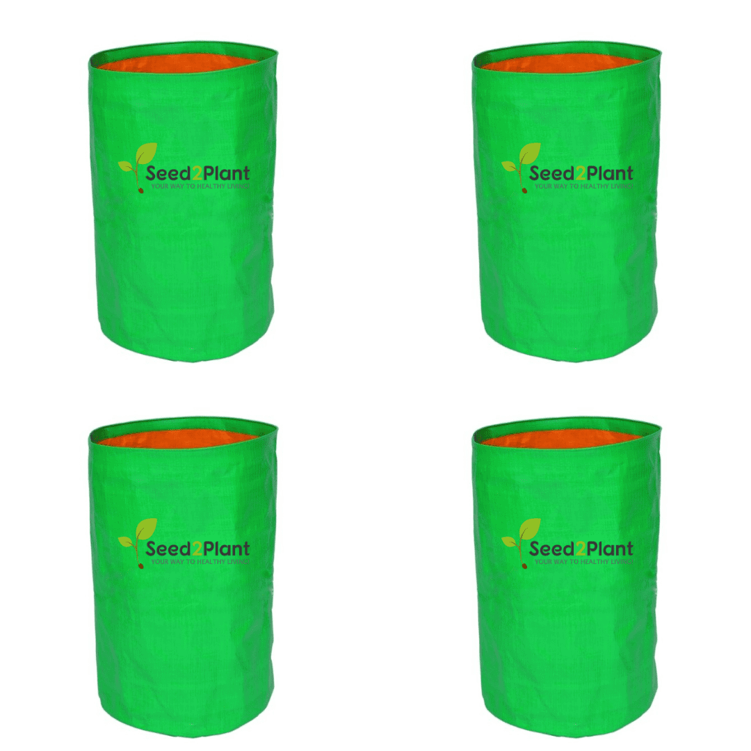 18x24 Inches (1½x2 Ft) (pack of 4)- 220 GSM HDPE Round Grow Bag