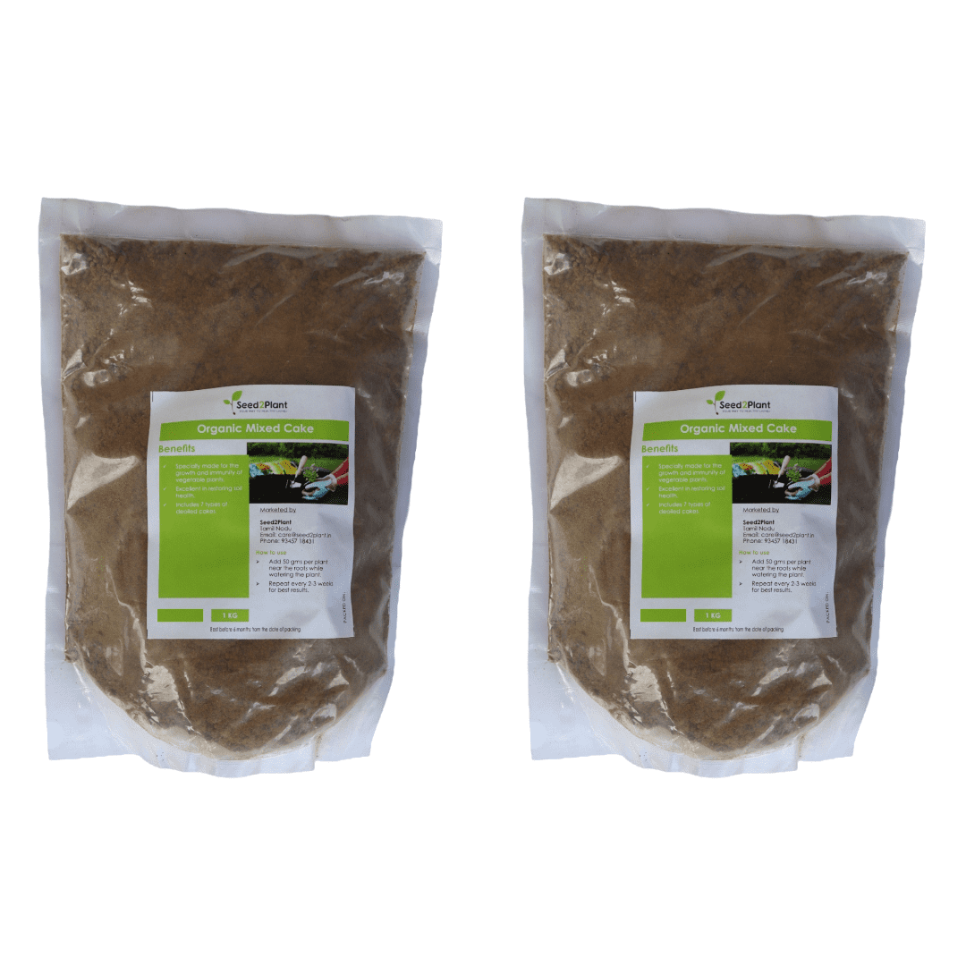 Combo Of Vermi Compost 4 KG Sarso Khali/Mustard Cake 0.5 KG Rock Phosphate  0.5 KG Neem Khali 0.5 KG ( Free Epsom Salt)