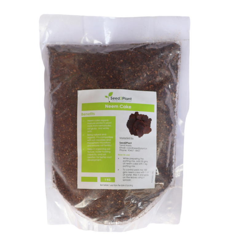 100% Organic premium grade Neem cake for Plant Insect, and Pest Control 1 Kg