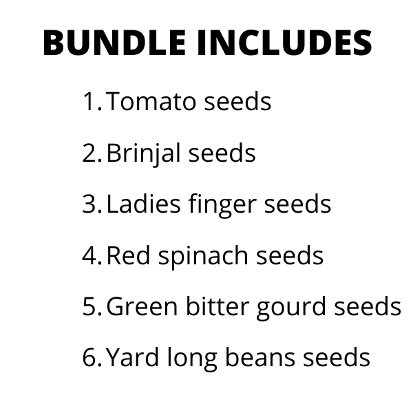 Easy To Grow Vegetable Plants Seeds Bundle