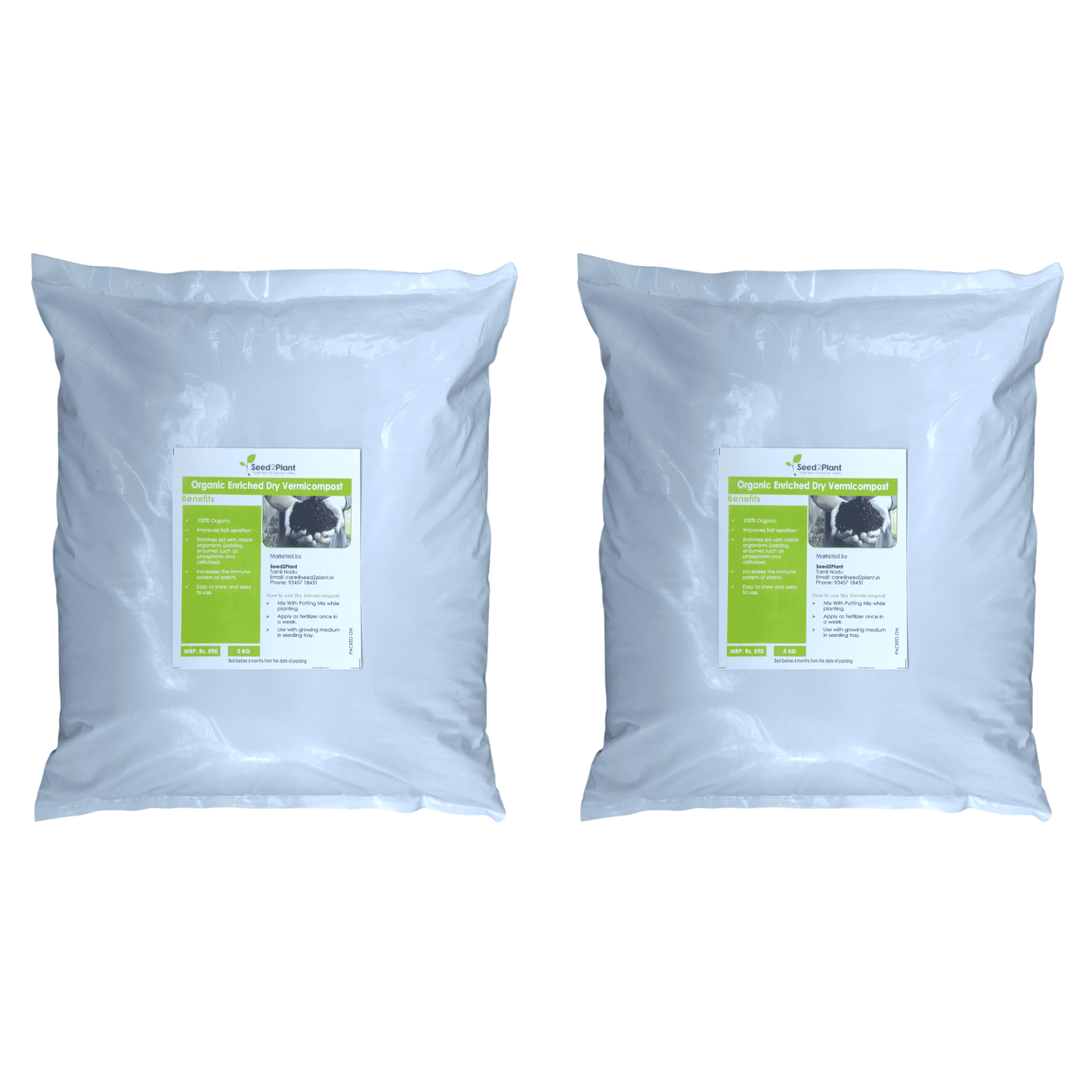 Enriched Dry Vermicompost 100% Organic