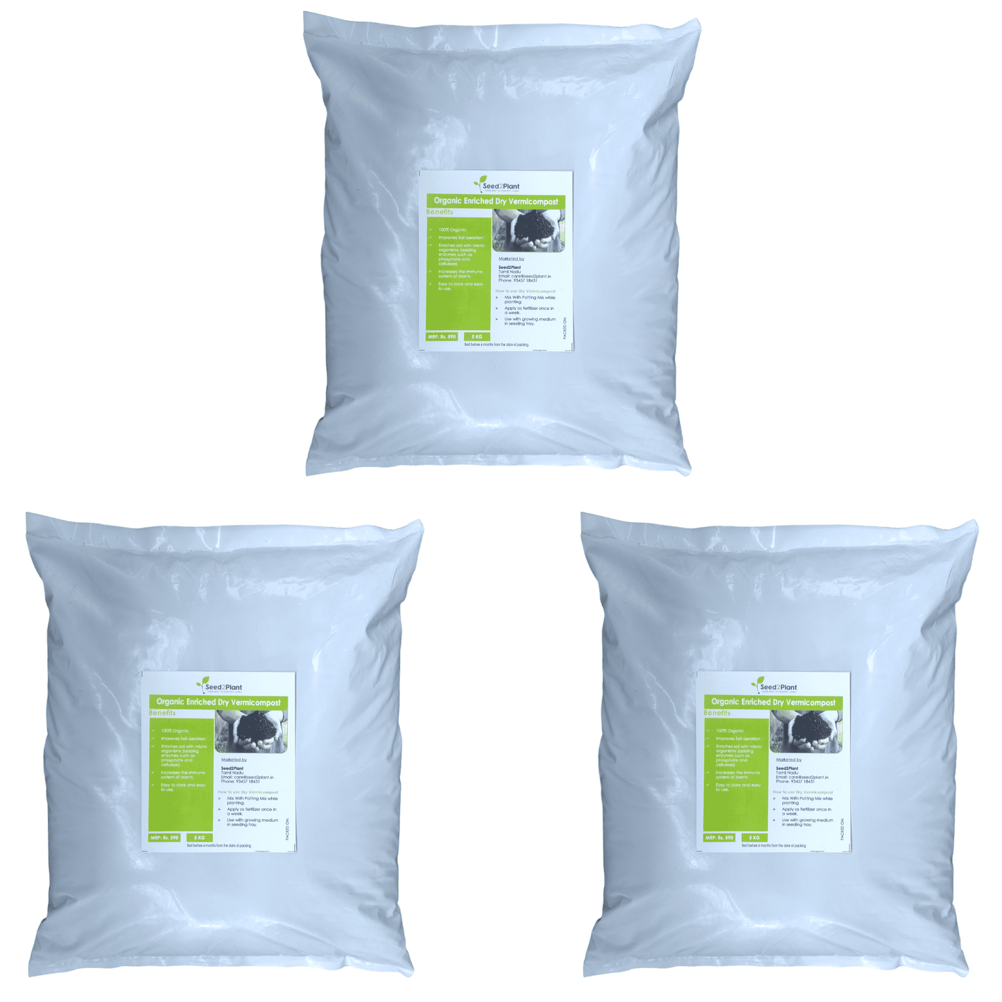 Enriched Dry Vermicompost 100% Organic