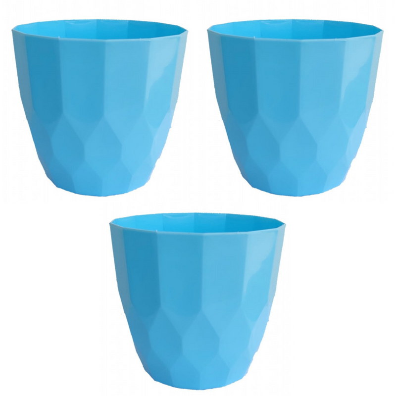 Orchid Indoor Tabletop Small Planter Plastic Pot - Blue Color