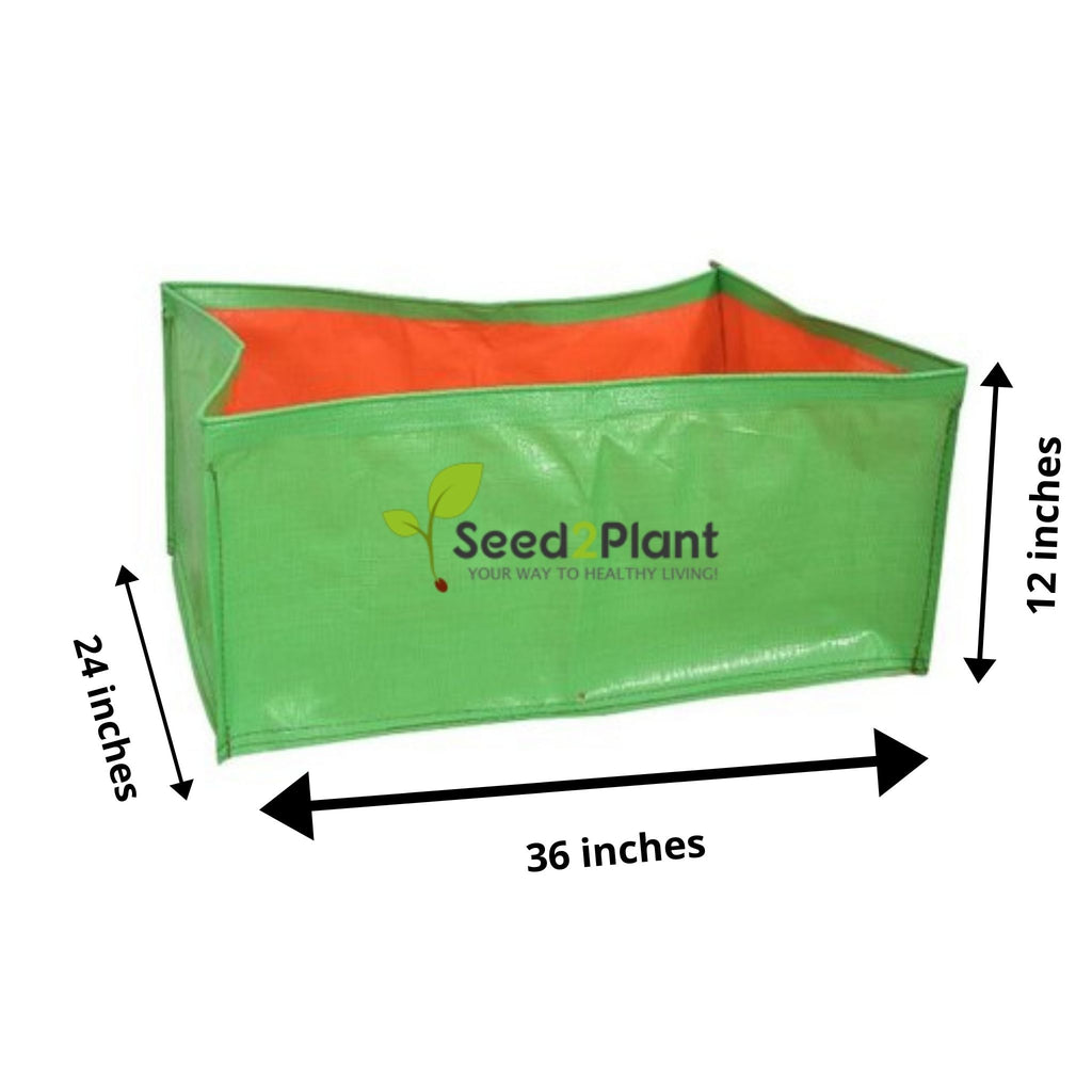 24×08 inch Leaf vegetable Grow bags - NativeIndian Organics