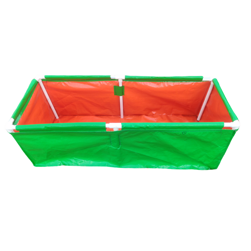 60x24x18 Inches (5x2x1.5 Ft) - 220 GSM HDPE Rectangular Grow Bag With Supporting PVC Pipes