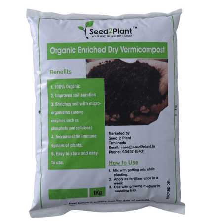 Enriched Dry Vermicompost 100% Organic