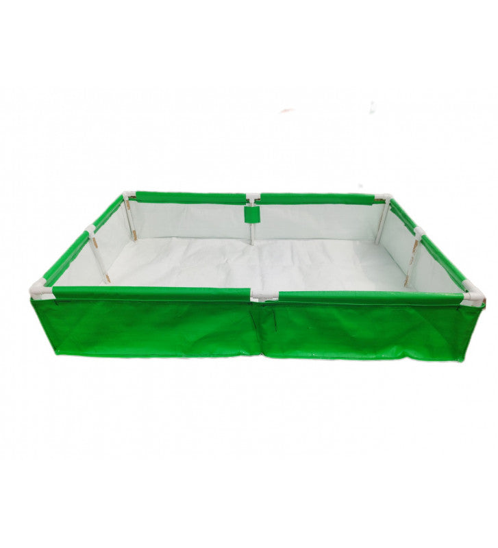 72x48x12 Inches (6x4x1 Ft) - 400 GSM HDPE Rectangular Grow Bag With Supporting PVC Pipes