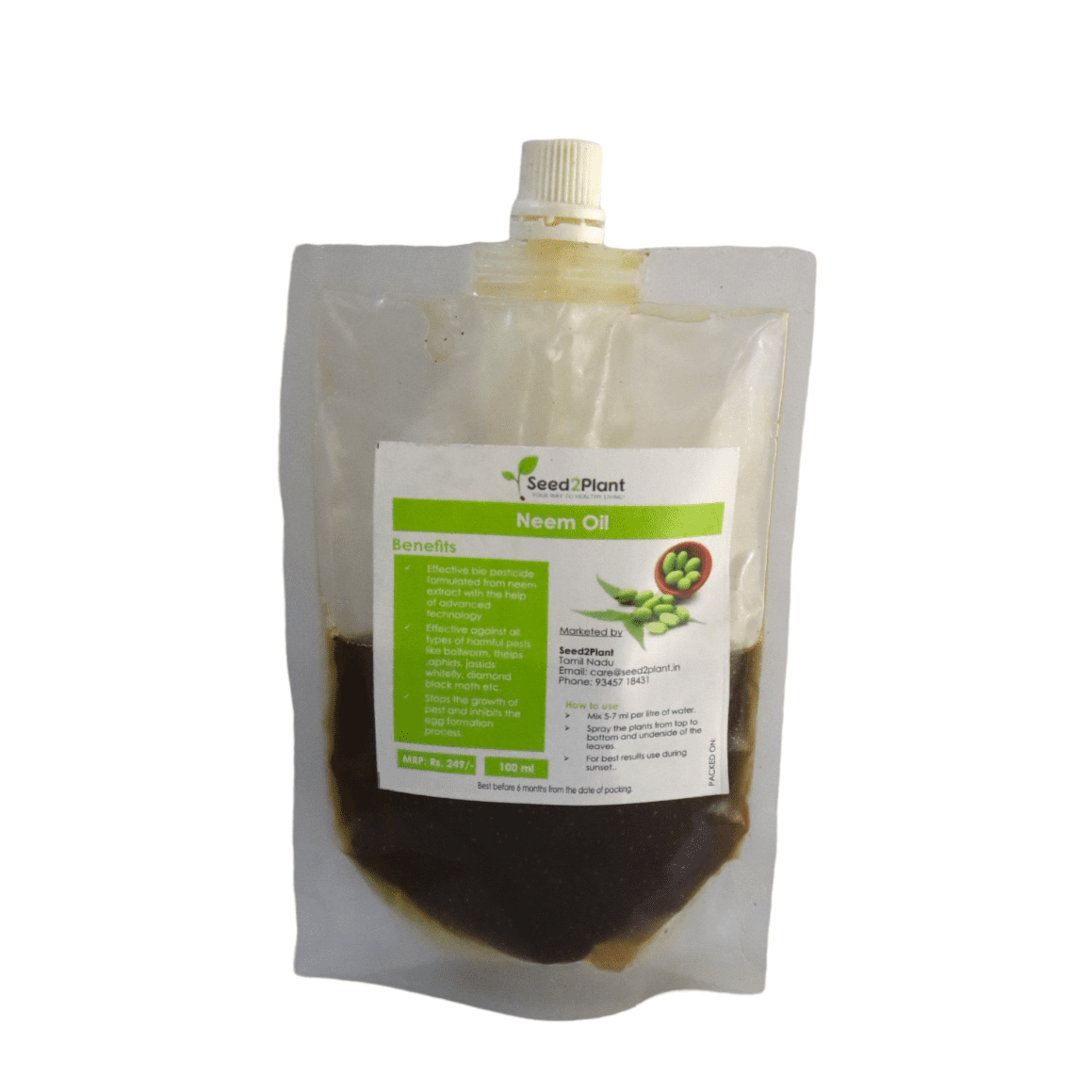 Neem Oil 100% Organic &amp; Water-soluble for Plant, Insect, and Pest Control