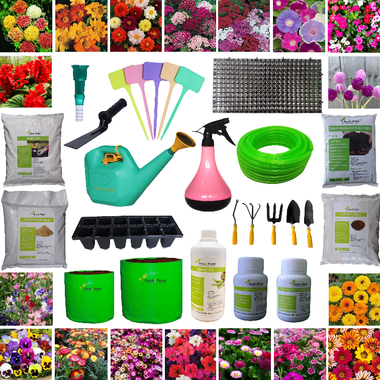 The Blossom - All Inclusive Flower Terrace Garden Kit (Without Potting Soil)
