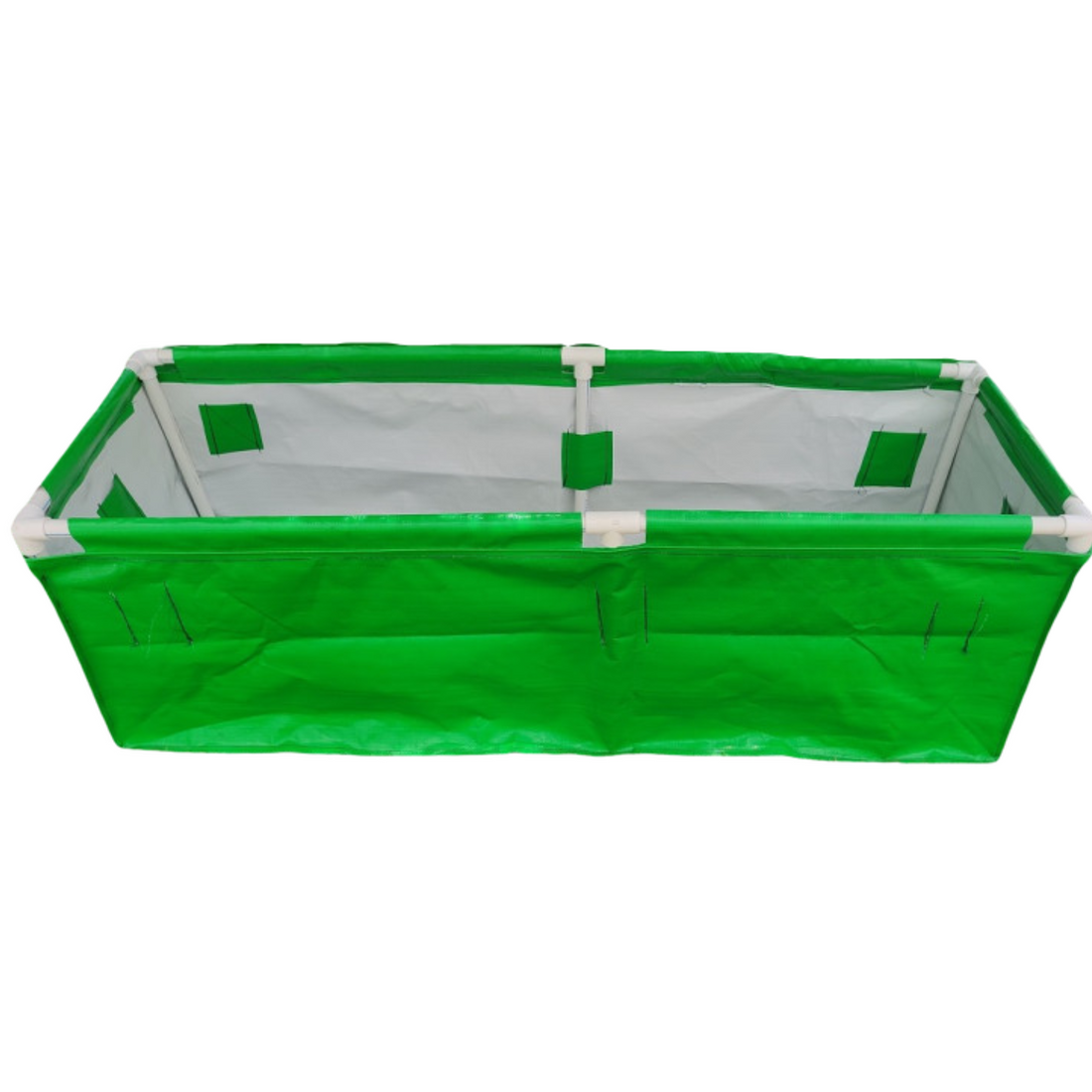 60x24x18 Inches (5x2x1.5 Ft) - 400 GSM HDPE Rectangular Grow Bag With Supporting PVC Pipes
