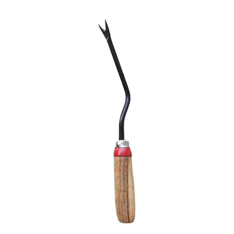 Handheld Weeder with Wooden Handle - Essential Gardening Tool