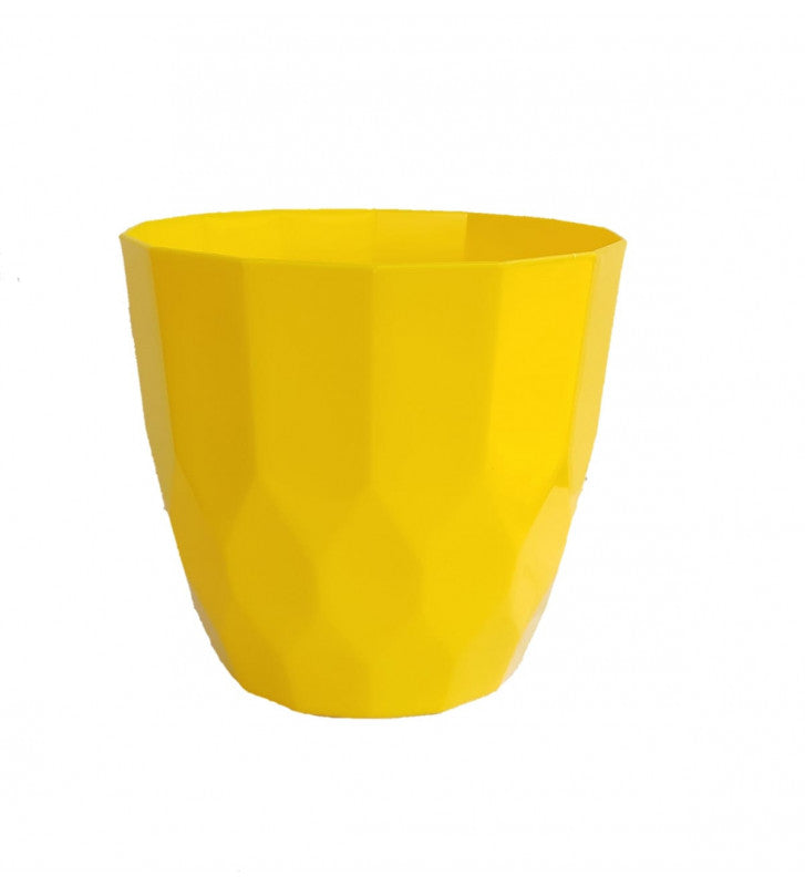 Orchid Indoor Tabletop Small Planter Plastic Pot - Yellow Color