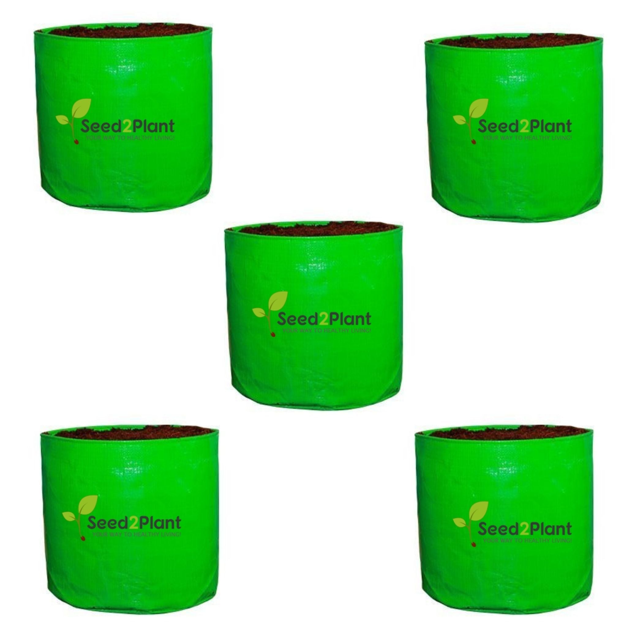 12x12 Inches (1x1 Ft) - 220 GSM HDPE Round Grow Bag