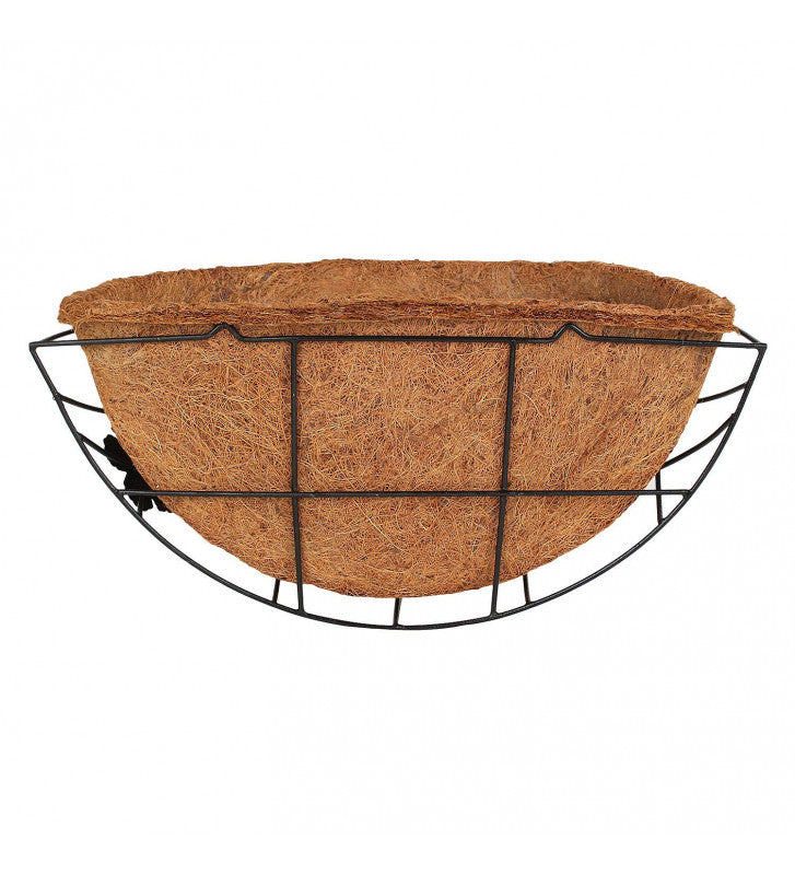 Wall Hanger Half Liner Basket - Window hanging Designer Coir Pot