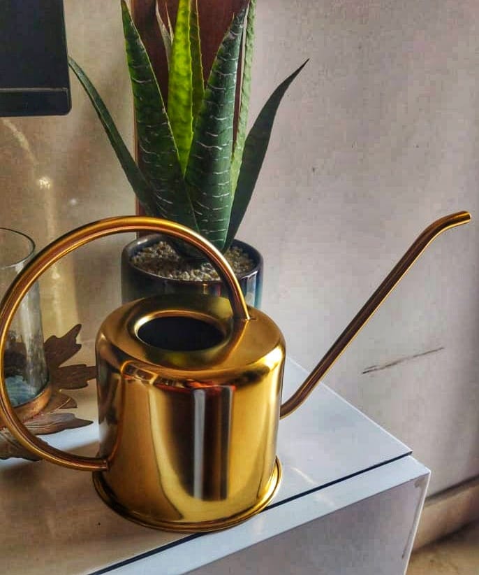 Metal Watering Can - Gold Colour