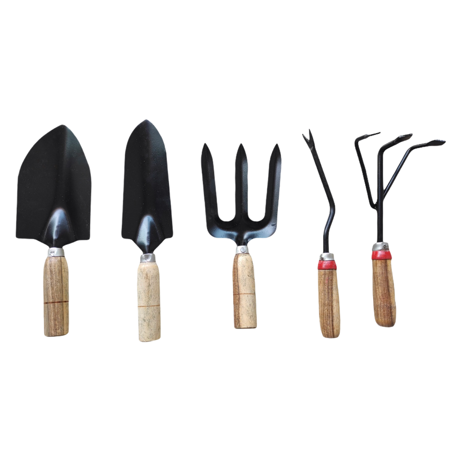 Gardening Toolkit with Wooden Handle - 5 tools